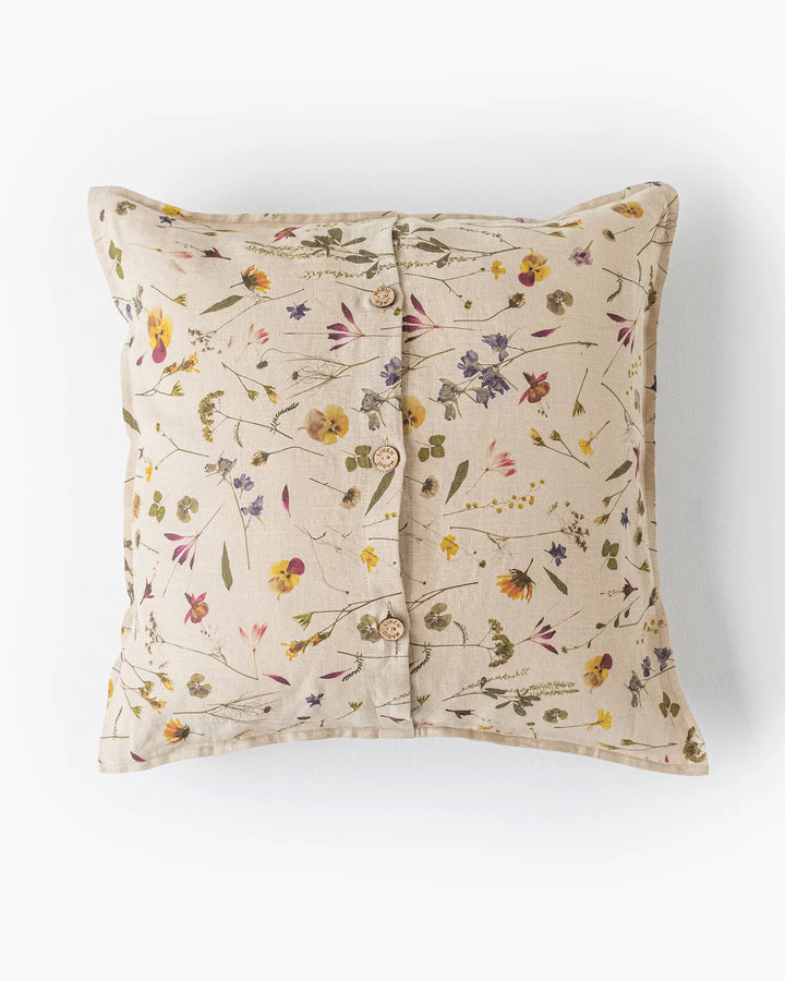 Pressed Botanical Print Pillow | Magic Linen