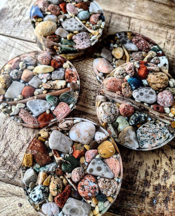 Lake Stone Coasters | Made in TC, MI