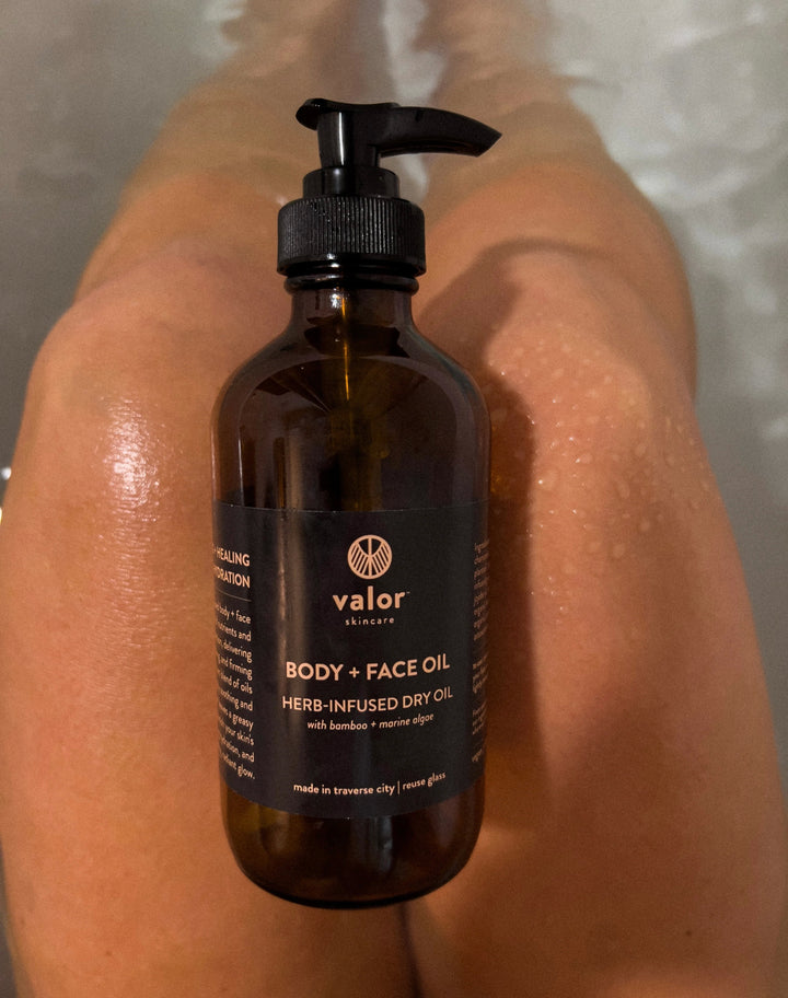 Body + Face Oil | Valor Skincare, Made in Traverse City, MI