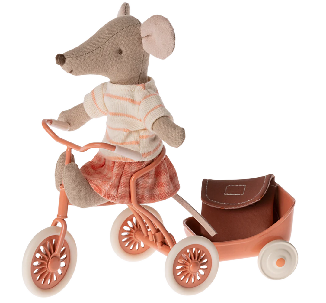 Tricycle Mouse Big Sister in Coral | Maileg