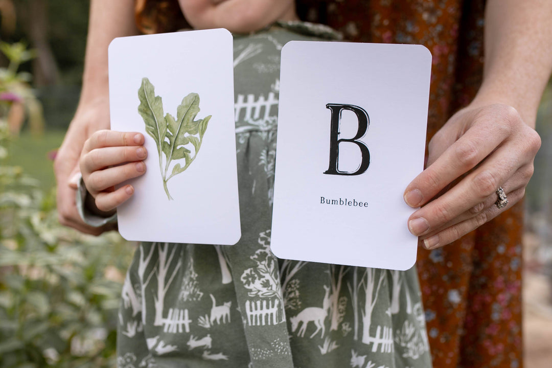 Garden Alphabet Cards, ABC Learning Flash Cards | Feed & Dwell