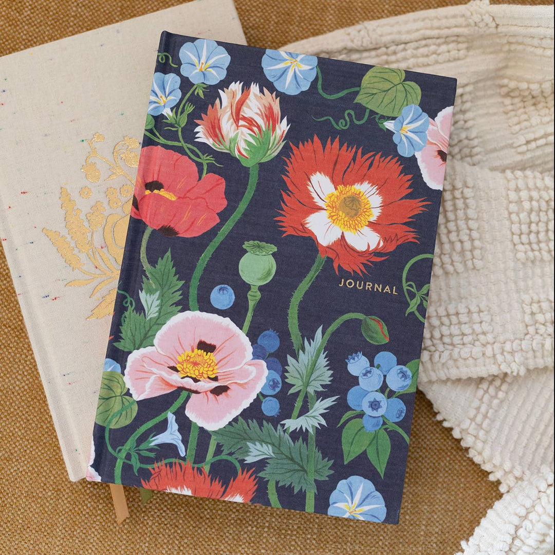 Poppy Garden Linen Bound Journal | Botanica Paper Co.