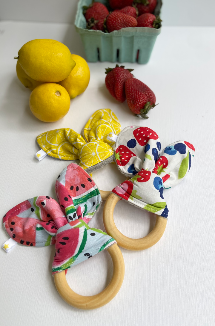 Watermelon Whimsy Crinkle teether | Port & Starbird