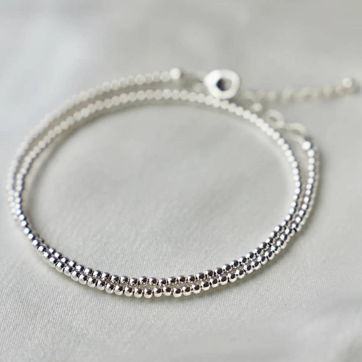 Sterling Silver Double Wrap Bracelet | Katie Waltman Jewelry