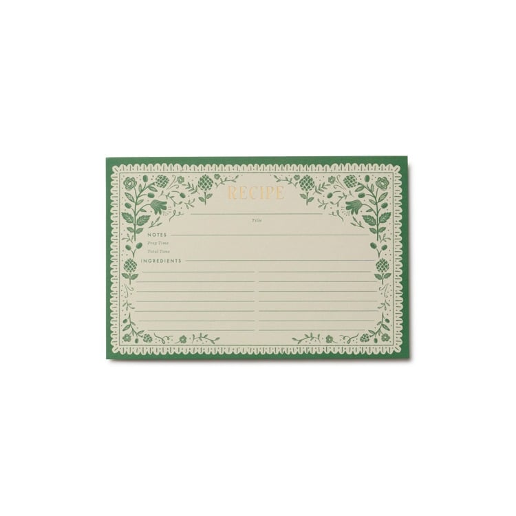 Pack of 12 Artichoke Recipe Cards