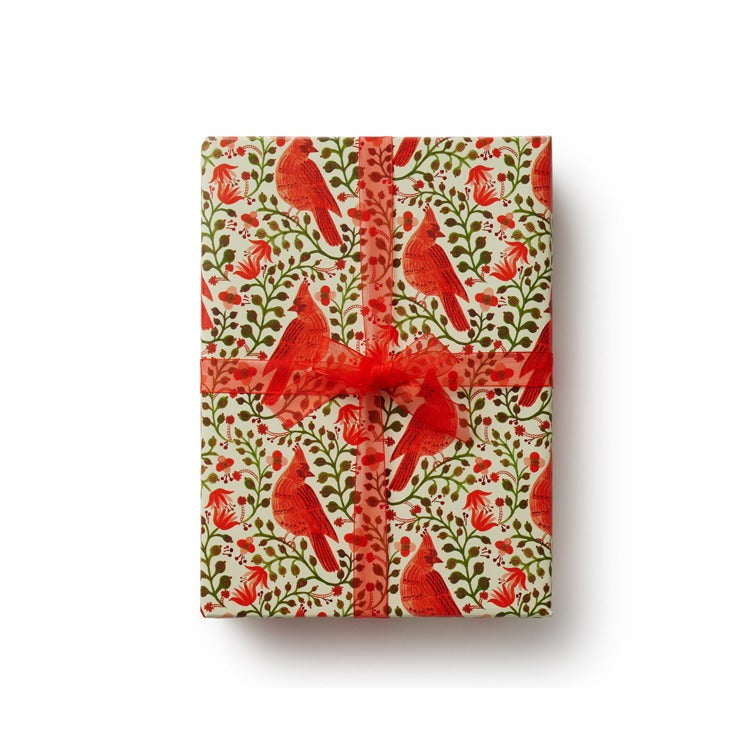 Christmas Cardinals Continuous Wrapping Roll