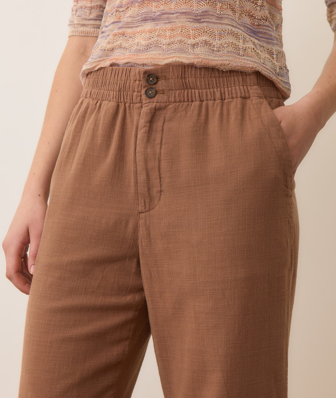 Elle Crop Pant in Chocolate Malt